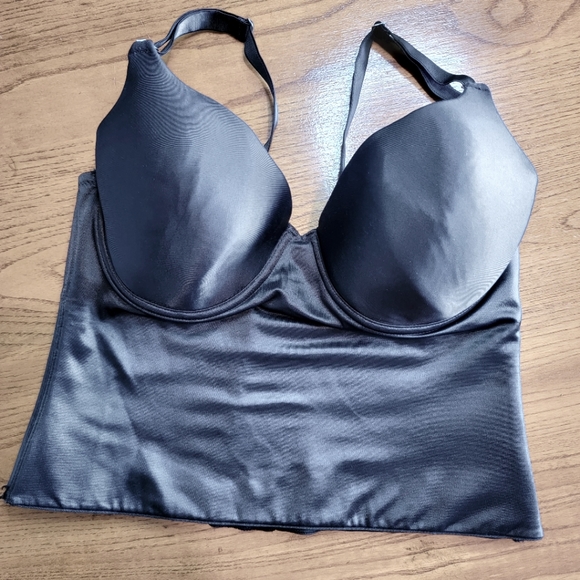 SOLD!Flexees corset 36D, Black, Hooks in back, Adjustable straps - Picture 2 of 5